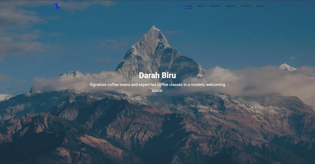 Tampilan Website Darah Biru
